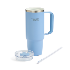 Jasper Tumbler with Straw Blue 888ml