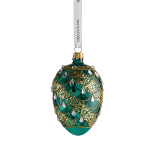 Holiday Heirlooms Green & Gold Oval Ornament