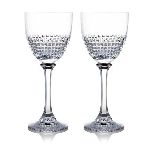 Rogaska Diamond Platinum goblet Set of 2