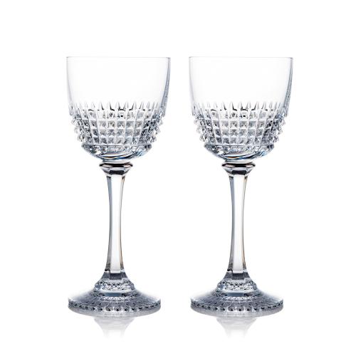 Rogaska Diamond Platinum white wine Set of 2