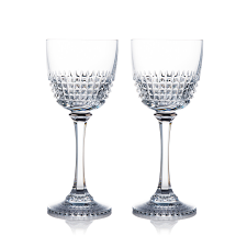 Rogaska Diamond Platinum white wine Set of 2