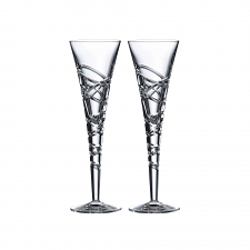 Saturn Nouveau Crystal Flute Set Of 2
