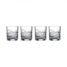 Saturn Nouveau Crystal Tumbler Set Of 4