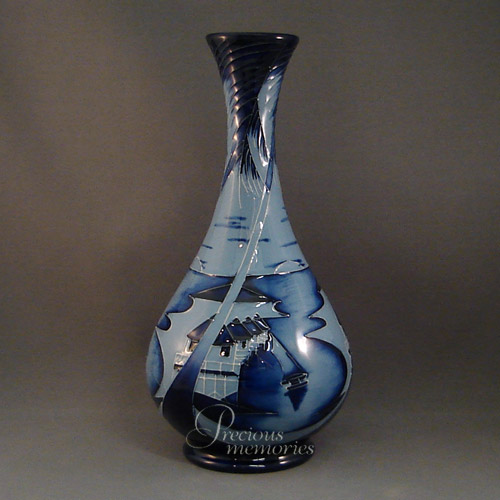 Blue Lagoon Vase 80/9 Limited Edition of 150 Moorcroft