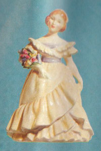 * Bridesmaid, HN 2148, $85.00,  yellow,   Royal Doulton, UK