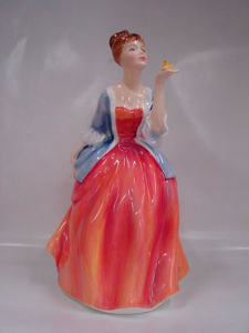 * Fleur, HN 2369, 129.00, peach/blue, Royal Doulton, UK