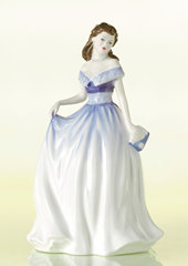 * Charlotte, HN 4092, $145.00, white/blue  Royal Doulton Fig