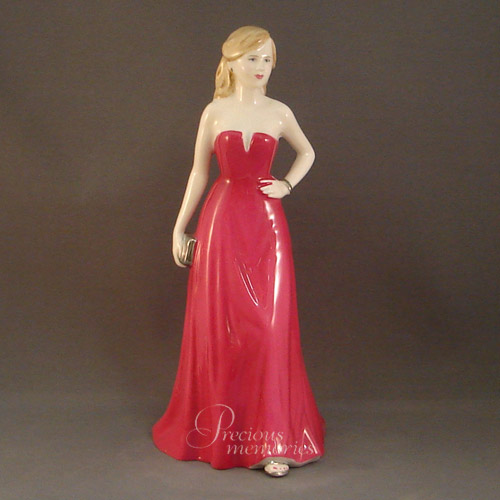 Abigail, HN 4664   Royal Doulton Figurine, red