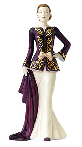 * Elizabeth, HN 4857, $195.00,  cream/purple, Royal Doulton